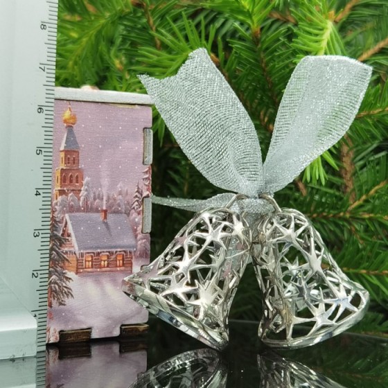 Сувенир из серебра 8842 Колокольчики рождественские