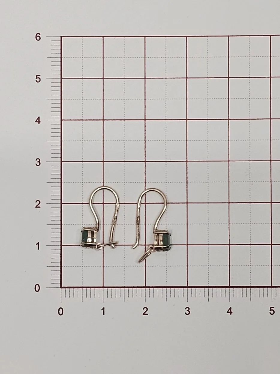 Серьги на петле женские из красного золота 585 пробы CД2428603 с рубинами  Красный