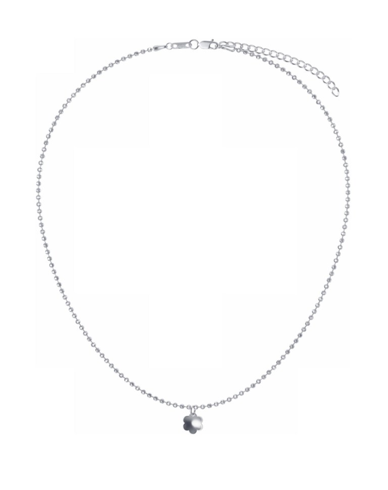 Колье из родированого серебра 925 пробы НХ22-2101-3 д. 2 мм