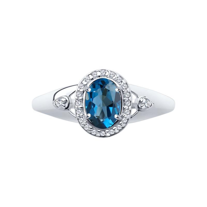 Кольцо из родированого серебра 925 пробы 92011545