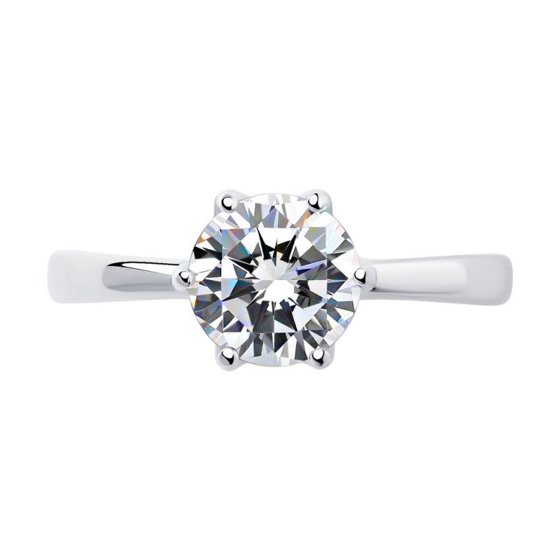 Кольцо из родированого серебра 925 пробы 94011741