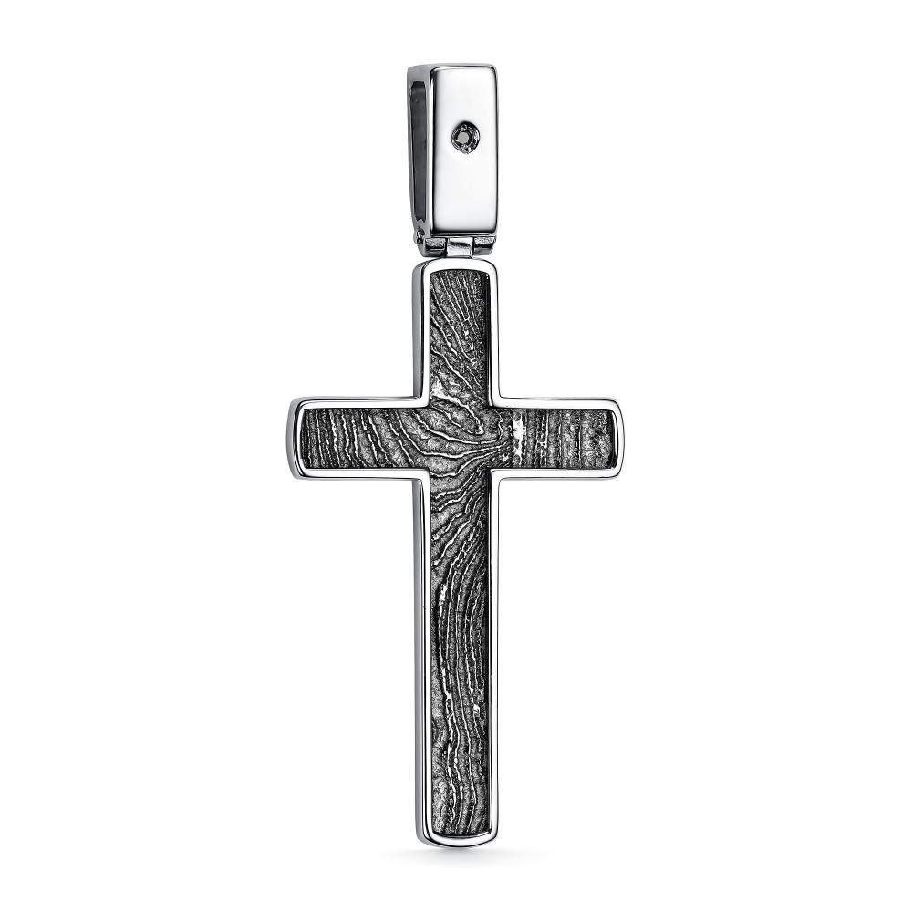 Крест из серебра 03-3835/00ЧБ-17