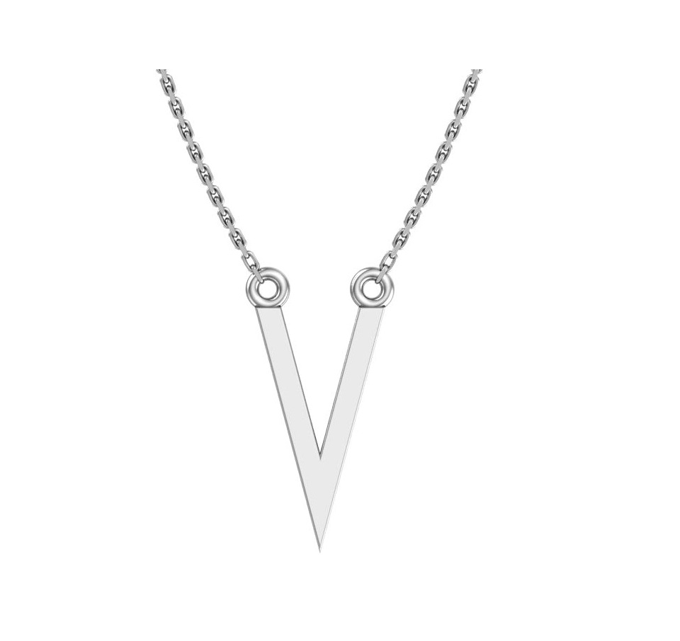 Колье из родированого серебра 925 пробы 3121119-00245