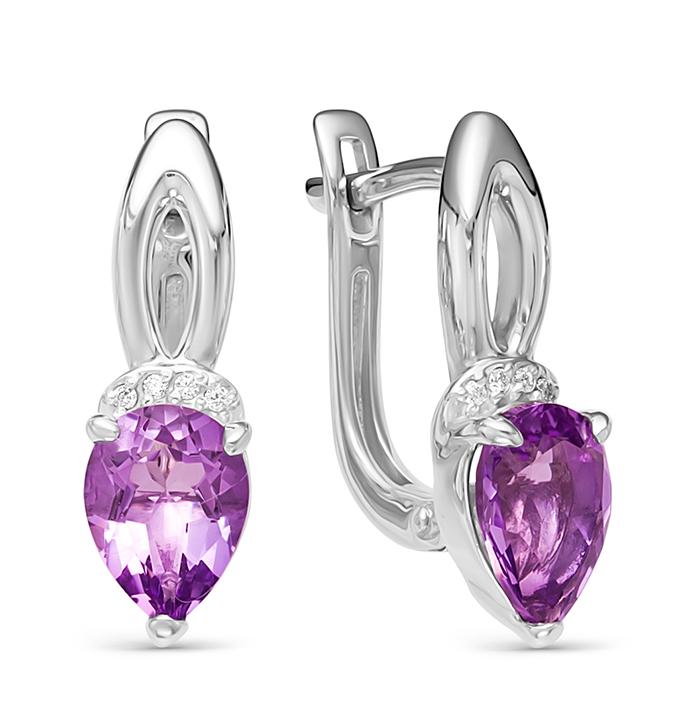 Серьги из серебра 02-0544/00АМ-00