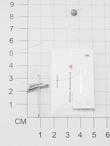 Крест из родированого серебра 925 пробы 03-3643/00КЦ-00