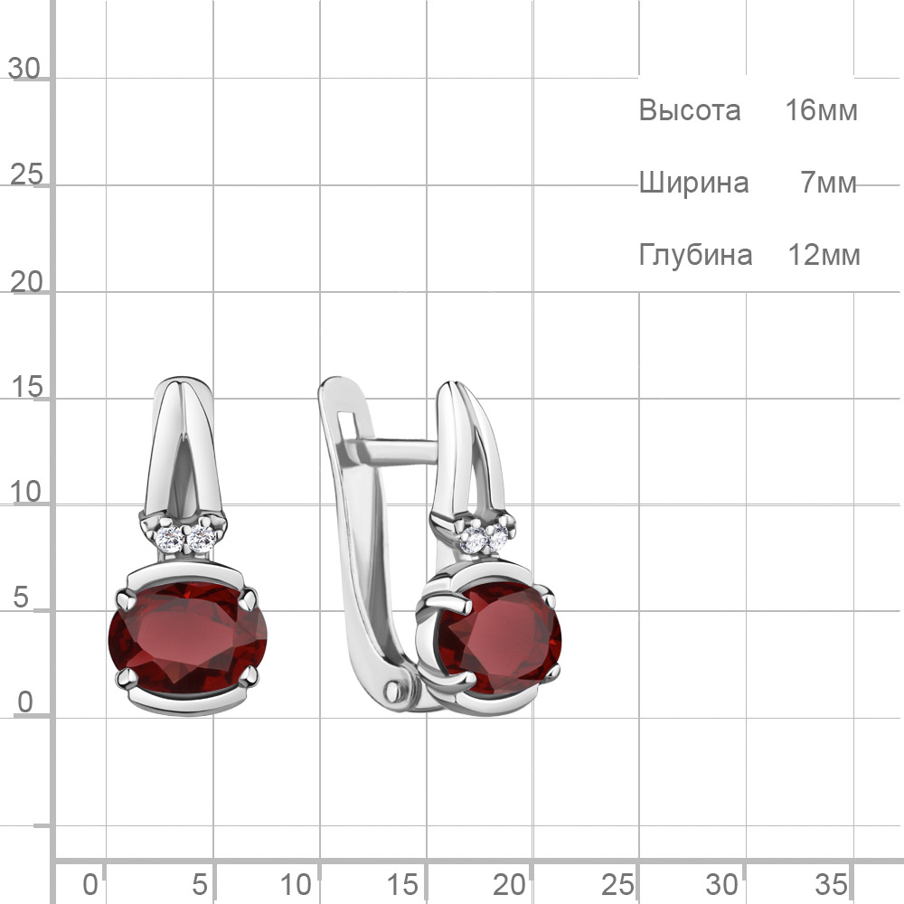 Серьги из серебра 4737903А