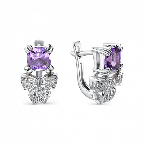 Серьги из серебра 02-0473/00АМ-00