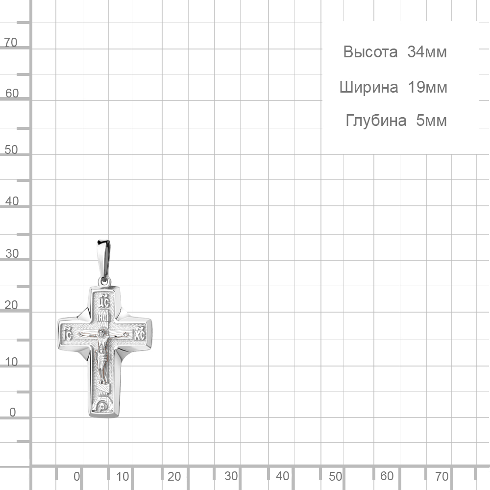Крест из серебра 14795
