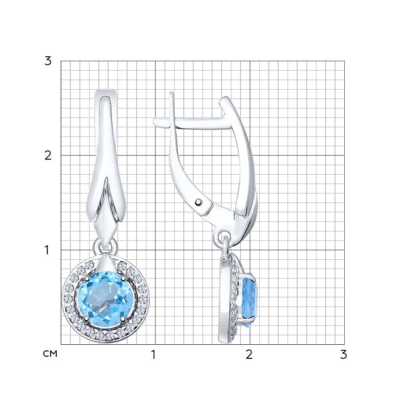 Серьги из серебра 92021609