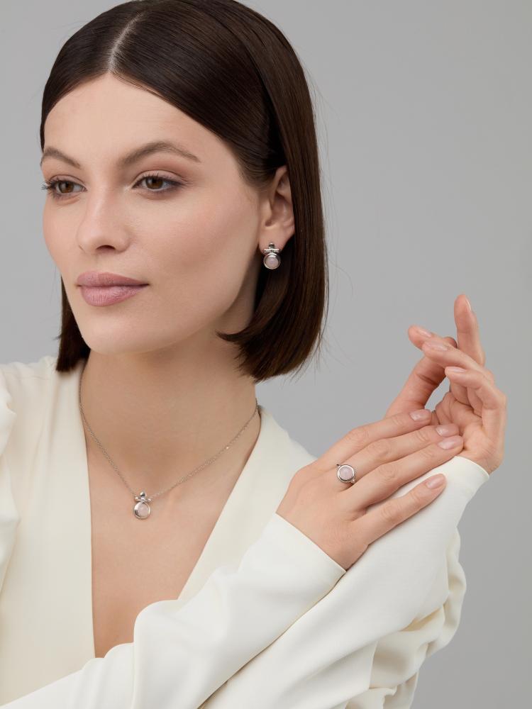 Кольцо из родированого серебра 925 пробы 01-4412/00РК-00