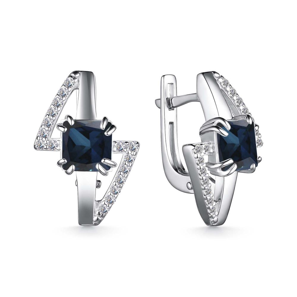 Серьги из серебра 02-4059/0НСЛ-00