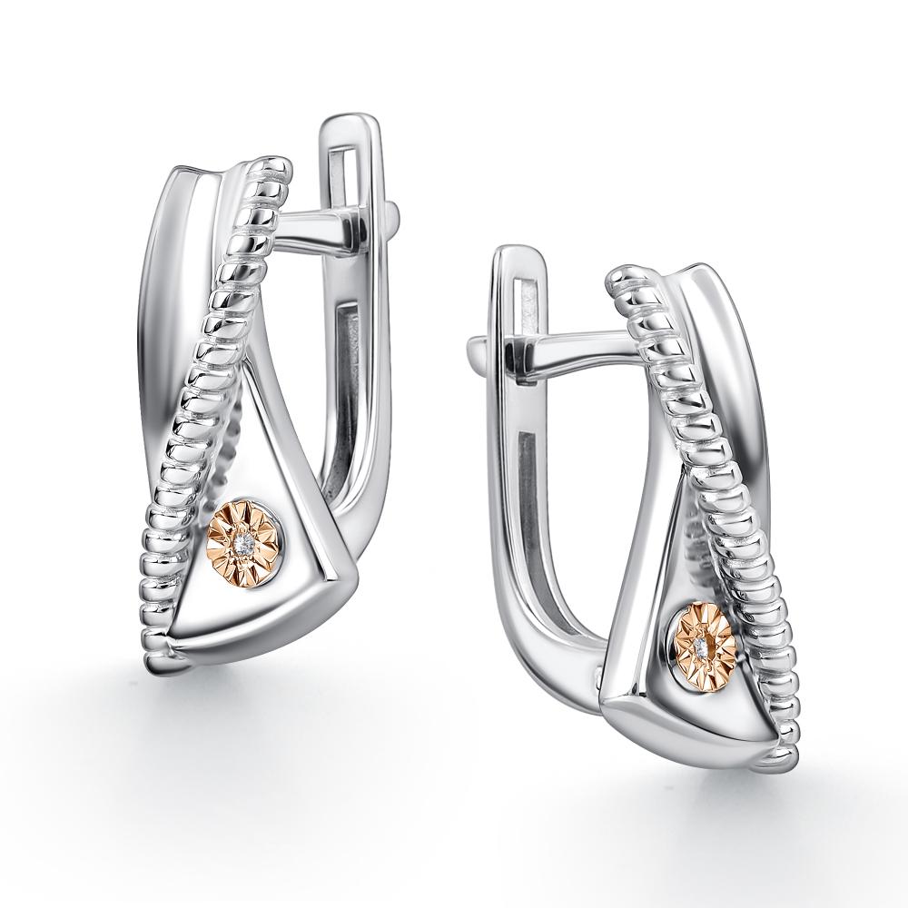 Серьги из серебра 02-4391/000Б-00