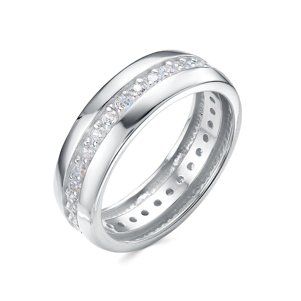 Кольцо из родированого серебра 925 пробы 3101014018