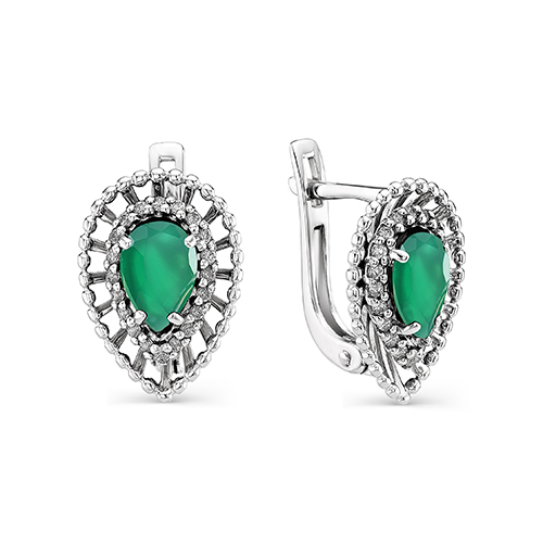 Серьги из серебра 02-0754/00АГ-00