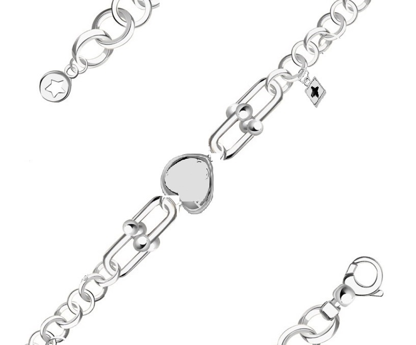 Браслет из родированого серебра 925 пробы с070251