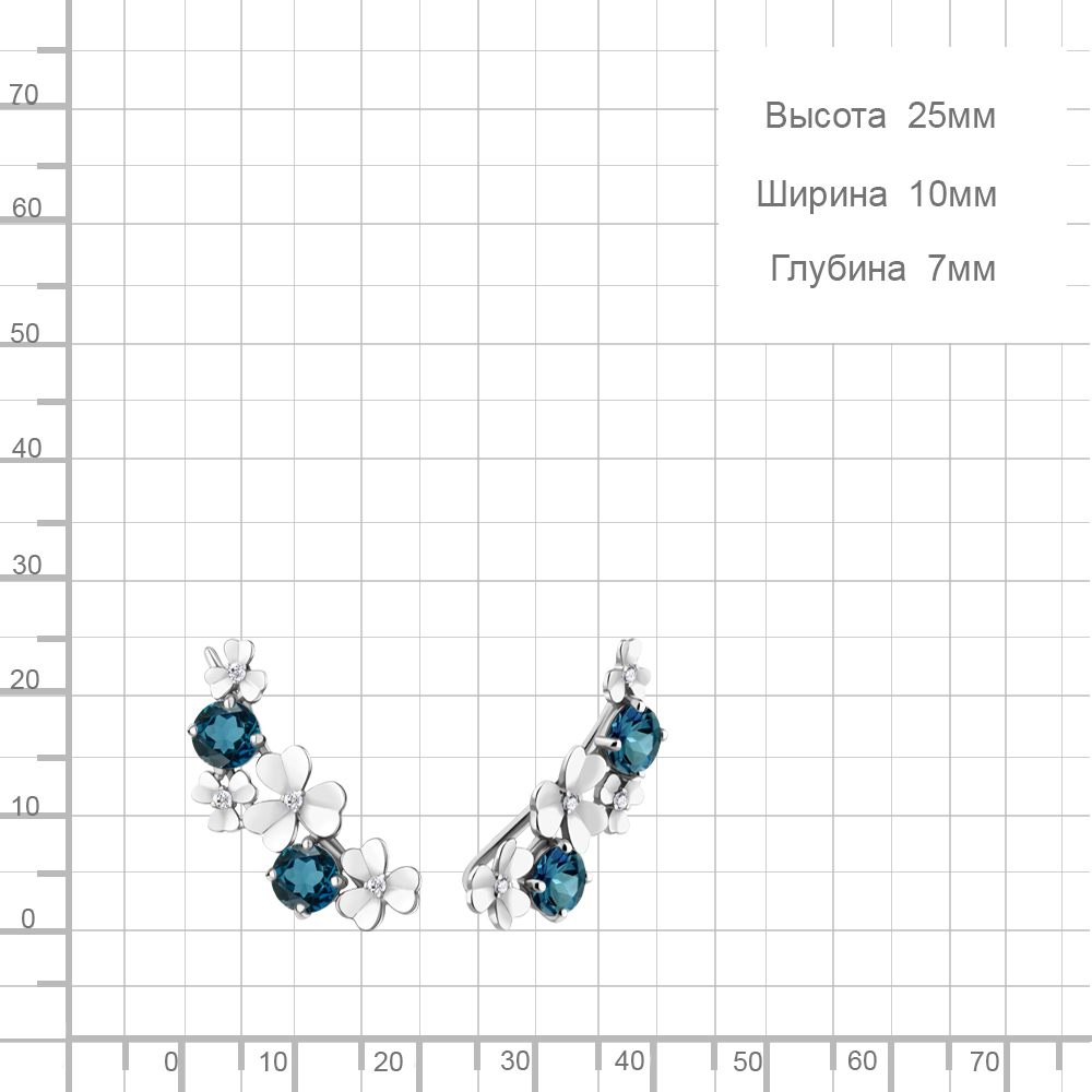 Серьги из серебра 4767608А