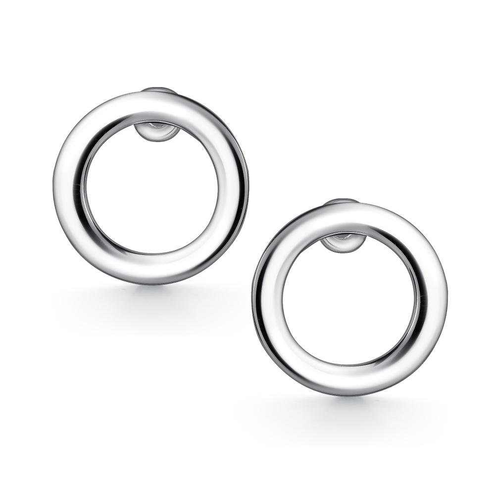 Пусеты из родированого серебра 925 пробы 02-5078/0000-00