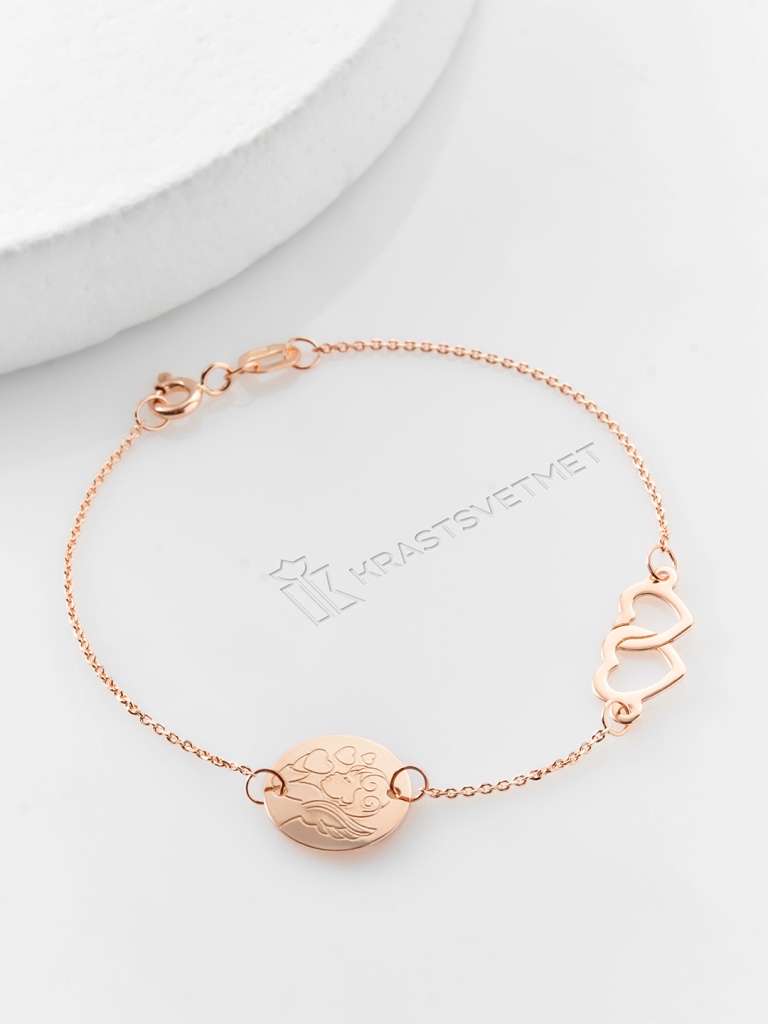 Браслет из красного золота 585 пробы НБ12-589 д. 0,3