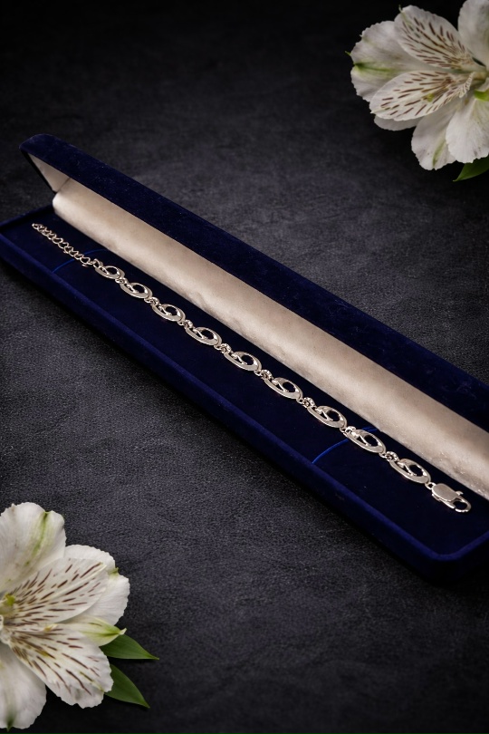 Браслет из золота 585 пробы 74159А  Белый