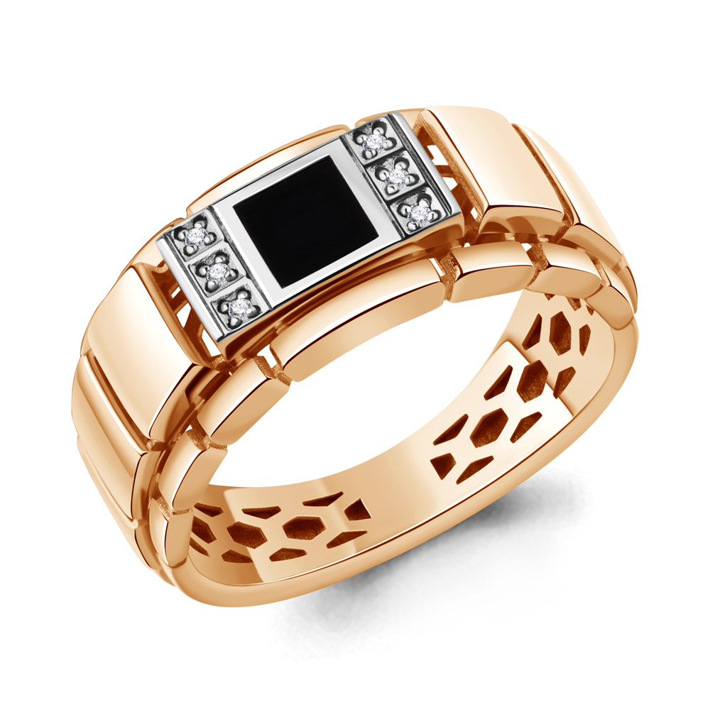 Печатка из красного золота 585 пробы 600353Ч