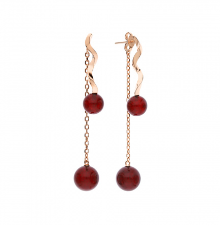 Пусеты из родированого серебра 925 пробы 220 0451 201