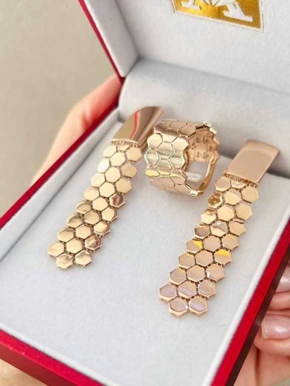Серьги женские из красного золота 585 пробы кл4559а-01