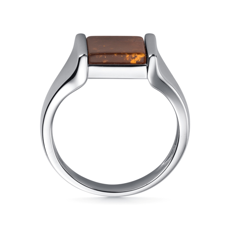 Кольцо из родированого серебра 925 пробы 01-4025/0ЯНТ-00