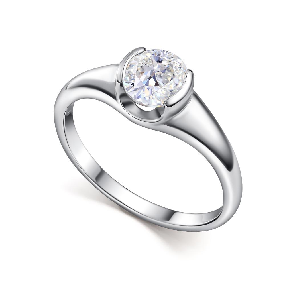 Кольцо из родированого серебра 925 пробы 01-5152/00ГХ-00