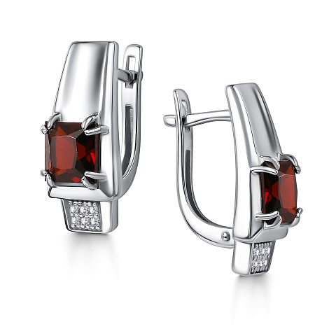 Серьги из родированого серебра 925 пробы 02-4419/00ГР-00