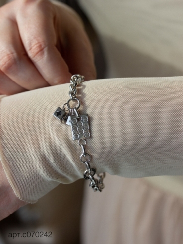 Браслет из родированого серебра 925 пробы с070242
