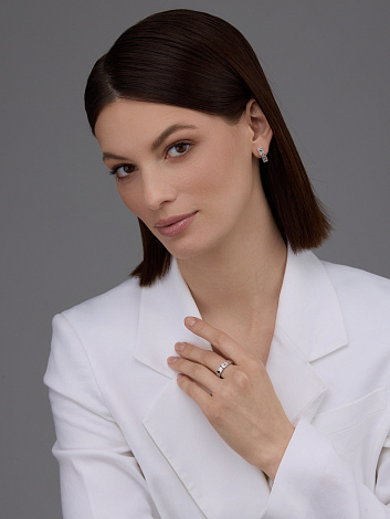 Серьги из серебра 02-4226/000Б-00