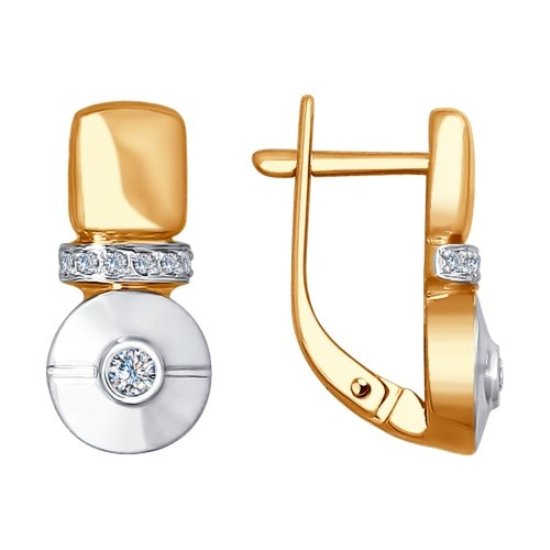 Серьги из золота 585 пробы 1021159 с бриллиантами