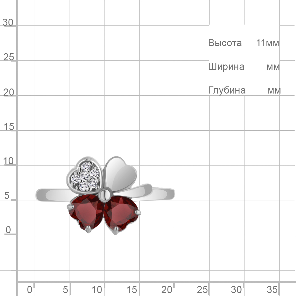 Кольцо из серебра 6922603А