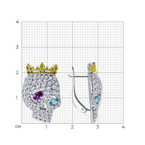 Серьги из серебра 94024004
