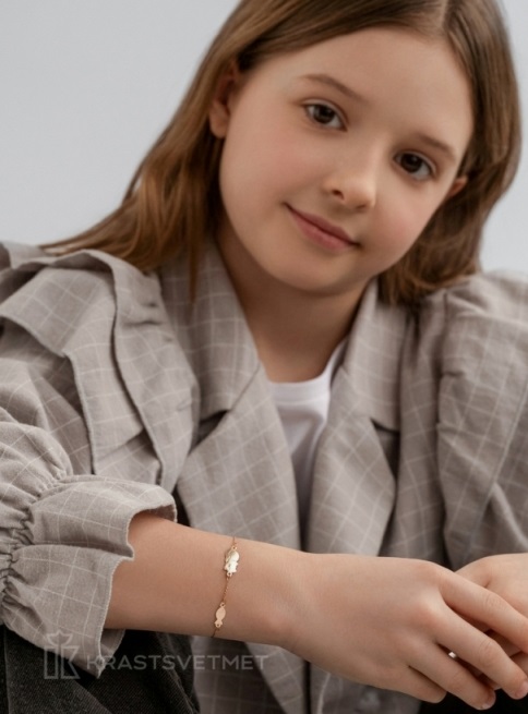 Браслет из красного золота 585 пробы НБ12-2065 д. 0,3