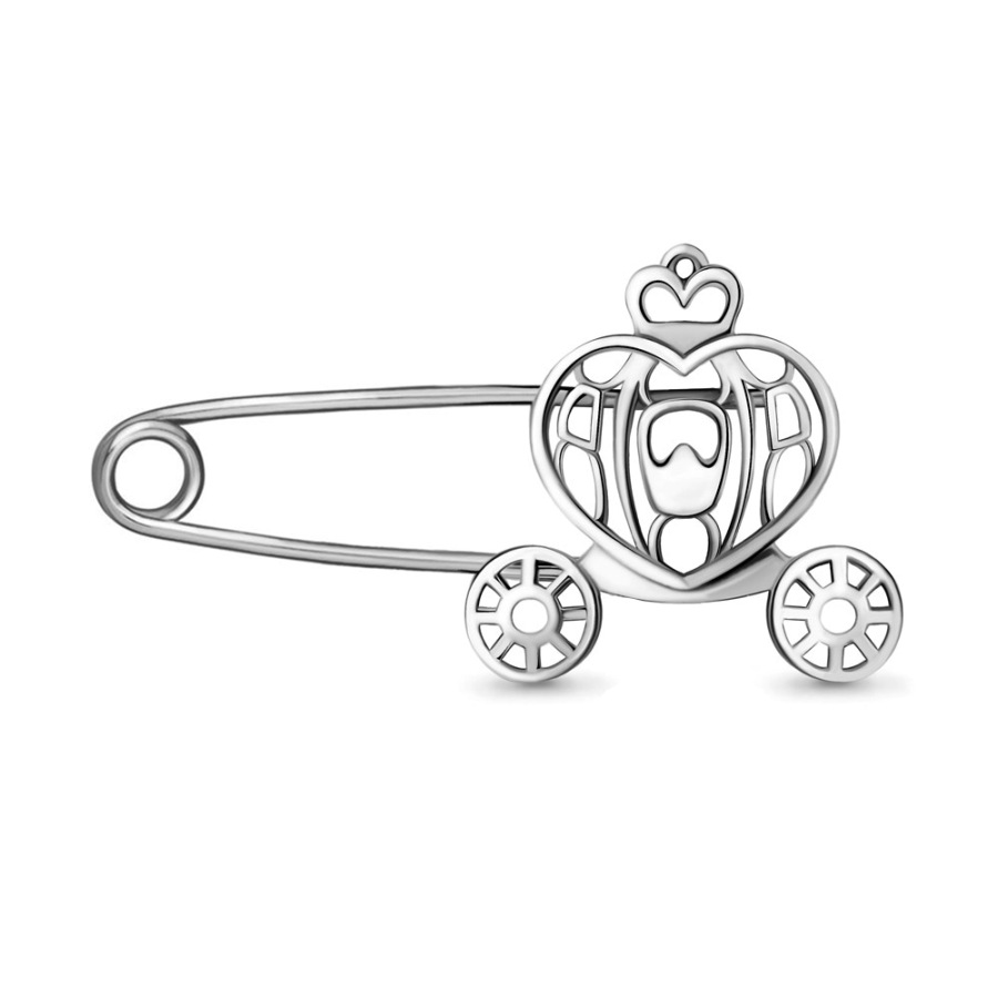 Булавка из родированого серебра 925 пробы 72684