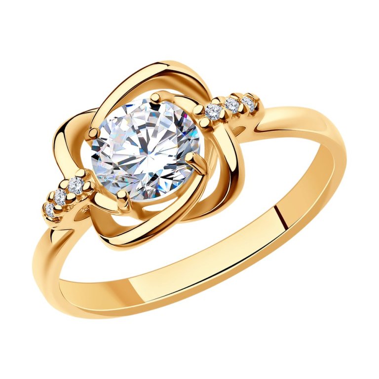 Кольцо из позолоченого серебра 925 пробы 93010790