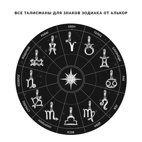 Подвеска со знаком зодиака Скорпион из родированного серебра 925 пробы 03-3564/000Б-00