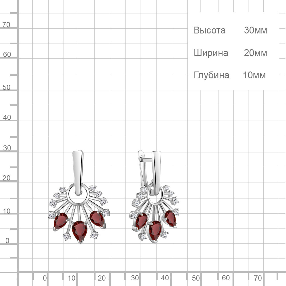 Серьги из серебра 4758203А