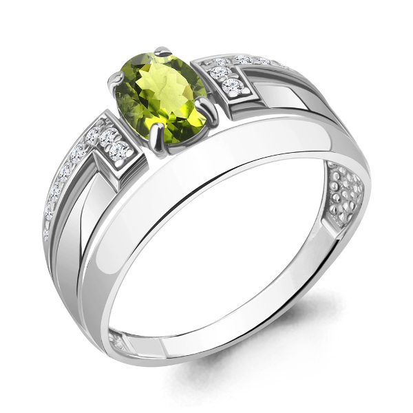 Кольцо из родированого серебра 925 пробы 6977707А