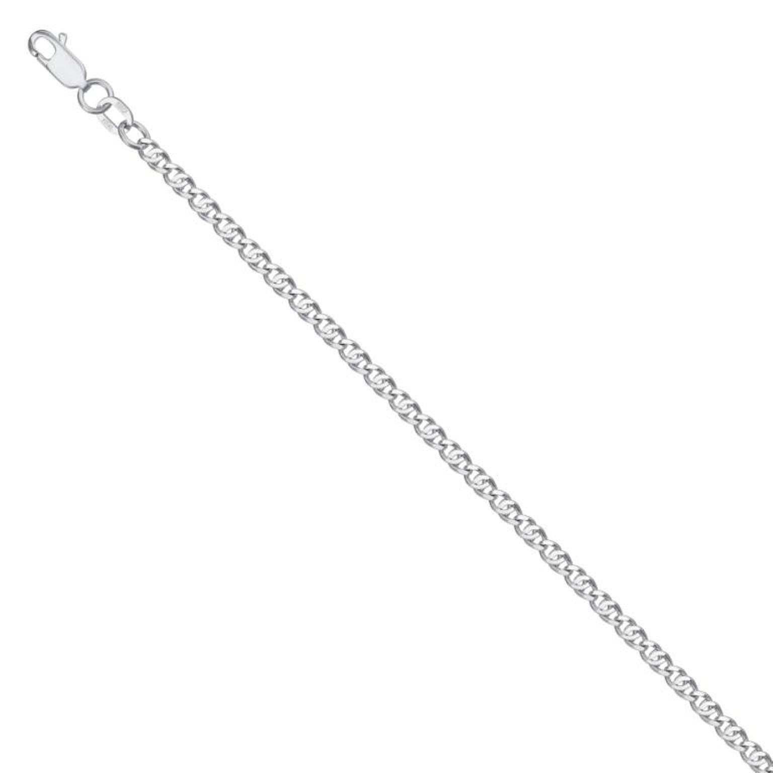 Цепь из родированого серебра 925 пробы НЦ22-050-3 д. 0,5  , плетение: окио ди перниче