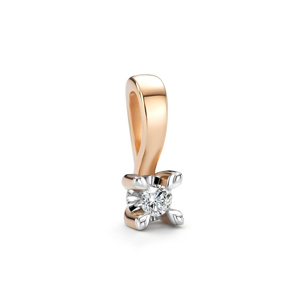 Подвеска из красного золота 585 пробы 37049-100 с бриллиантом