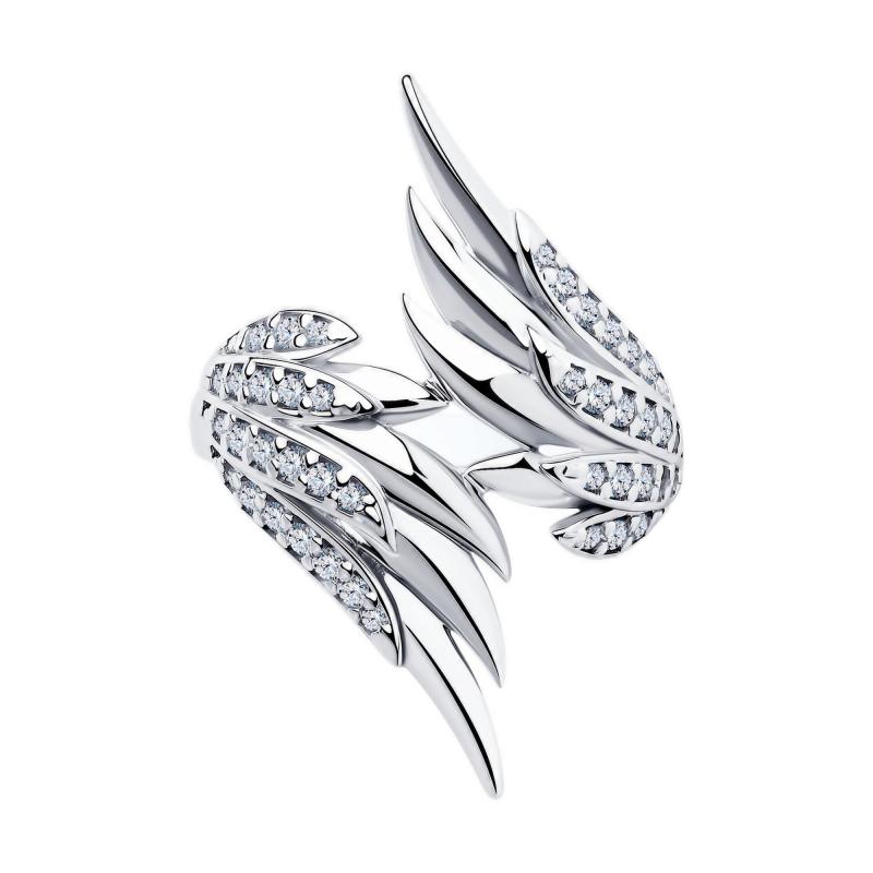 Кольцо из родированого серебра 925 пробы 94013514