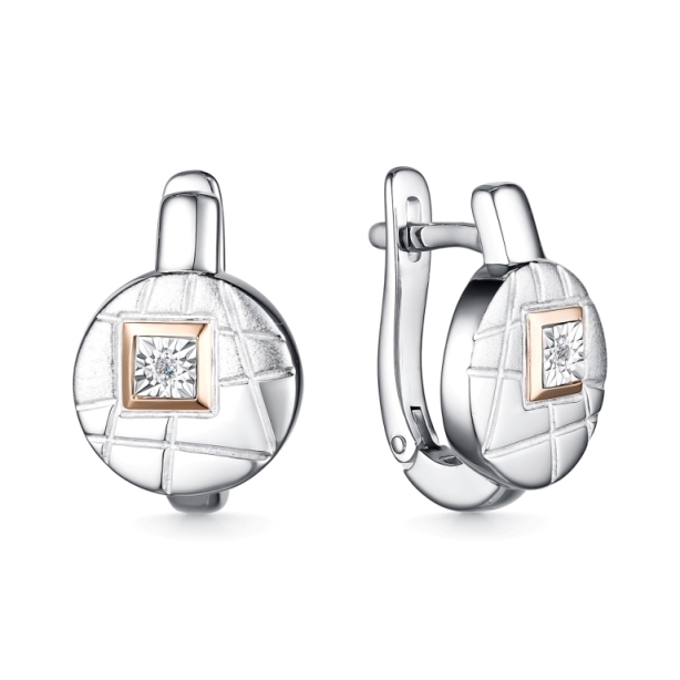 Серьги из серебра 02-4029/000Б-00
