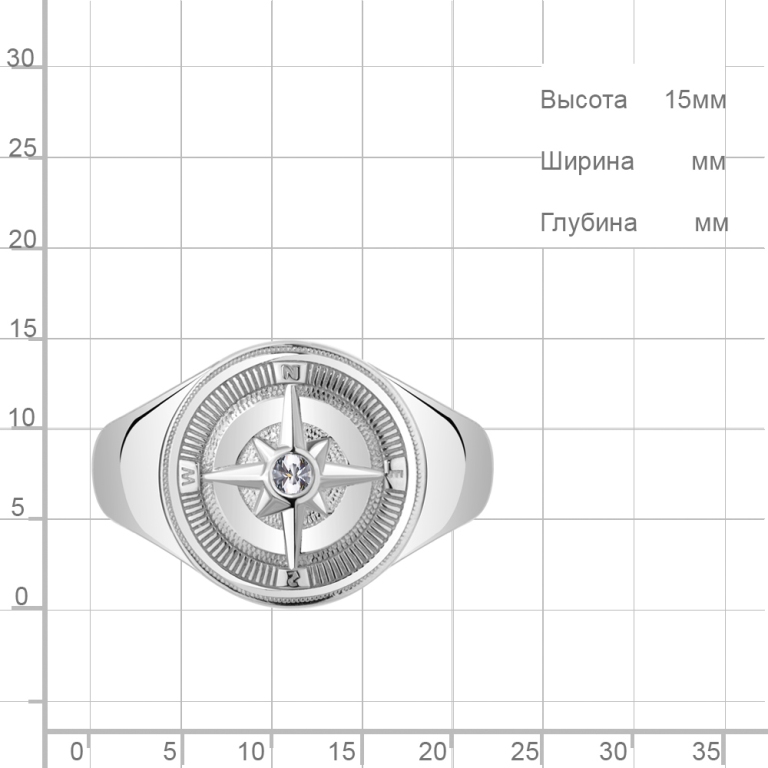 Кольцо из серебра 67446