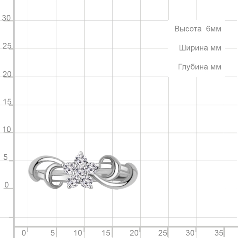 Кольцо из серебра 68000А