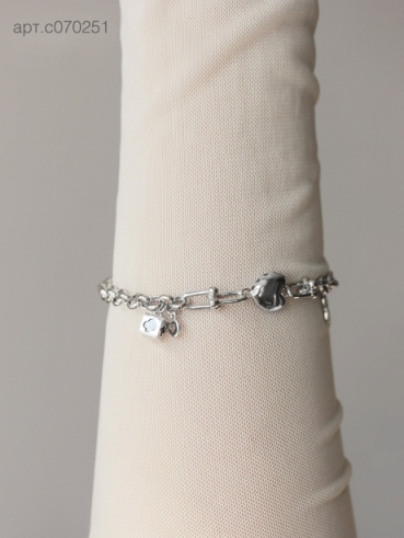 Браслет из родированого серебра 925 пробы с070251