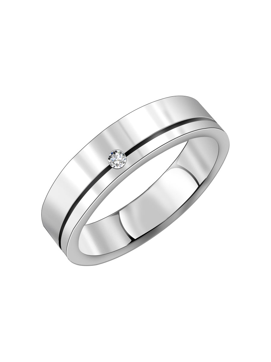 Кольцо из родированого серебра 925 пробы 1000021-00775