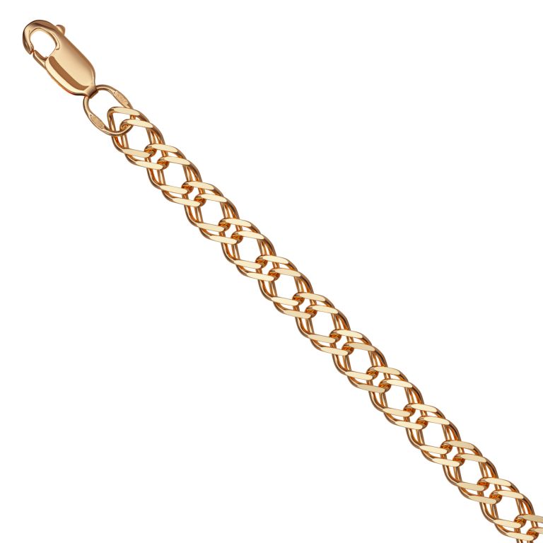 Цепь из красного золота 585 пробы НЦ12-076ПГ д. 0,4  , плетение: ромб двойной