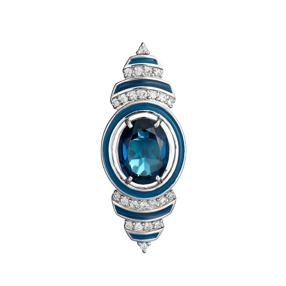 Брошь из серебра 04-0987/0М75-00